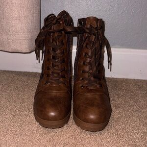 Maurices Dark Brown Lace-Up Boots